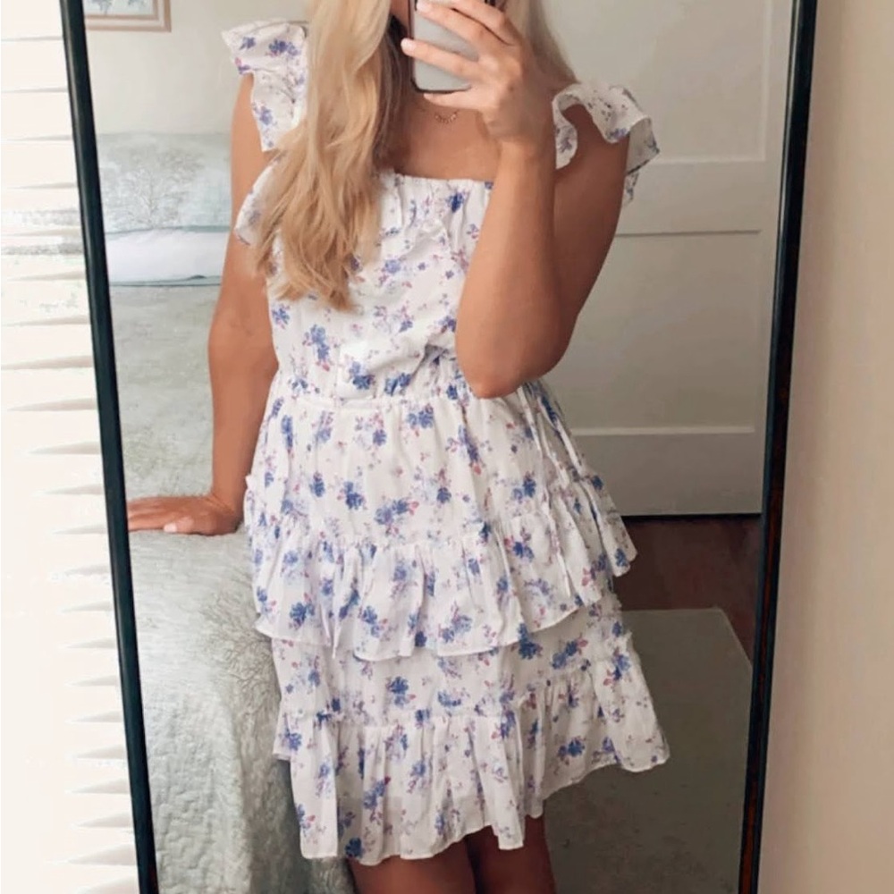 Target LoveShackFancy LSF Women's Amalie Tiered Ruffle Dress floral dress